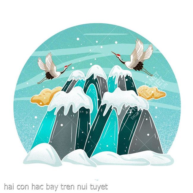 hai con hac bay tren nui tuyet